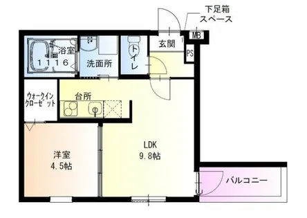 フジパレス夙川香櫨園ノース【203号室】の間取り