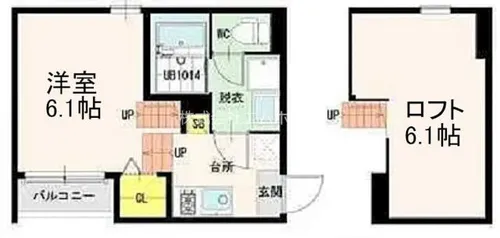 烏森レジデンス【2階】の間取り