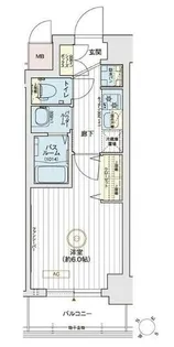 エステムコート名古屋金山サウスゲート【13階】の間取り