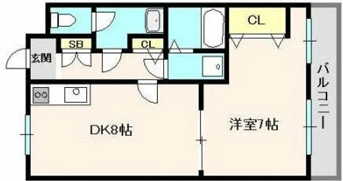 坂上コーポラス【402号室】の間取り
