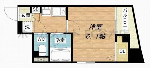 エイペックス大手通【4階】の間取り