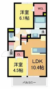 シンティランテ夙川名次【301号室】の間取り