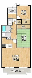 大阪府箕面市小野原東5丁目【マンション】の間取り