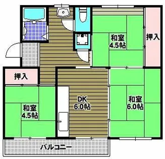 大阪府富田林市寺池台1丁目【マンション】の間取り
