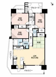 フェリカ―サ明大寺【401号室】の間取り