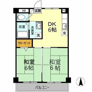 パークサイドスズキ【4階】の間取り