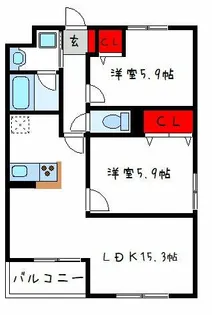 エーデルハイム【1階】の間取り