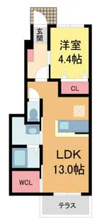 ガーデンハウスIII【103号室】の間取り