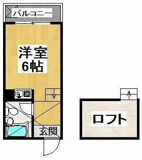 ヴィクトリアコート北野田【2階】の間取り