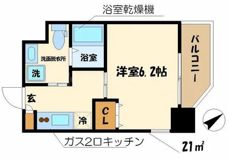 Park Hills 難波南 Lumiere【3階】の間取り