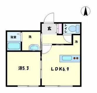 LEGALAND清水谷【5階】の間取り