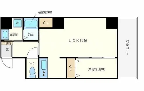 アーベル更紗北堀江【8階】の間取り