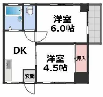 サンライズマンション【3階】の間取り