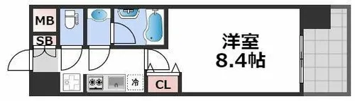 Splendide NAMBAIII【13階】の間取り