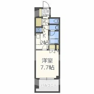 アンビエンテ四ツ橋【7階】の間取り