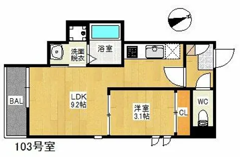 Grandtic CASAⅡ【1階】の間取り