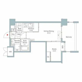 リアンシエルブルー薬院【5階】の間取り