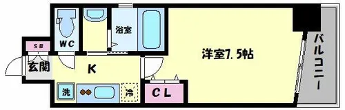 TOYOTOMi STAY Premium ABENO天王寺【2階】の間取り