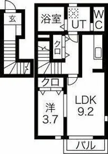 ダイヤモンドヒルズ半田上池【2階】の間取り