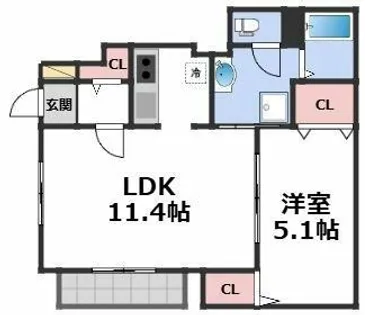 Defi小路【1階】の間取り