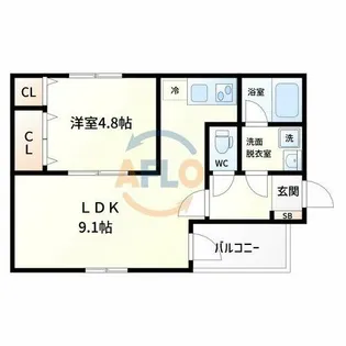 Mi・Casa阿倍野昭和町【2階】の間取り