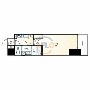 S-RESIDENCE堺筋本町Deux【3階】の間取り