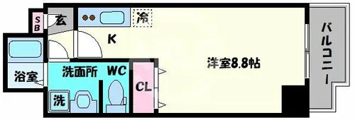 ララプレイス四天王寺夕陽ヶ丘【10階】の間取り