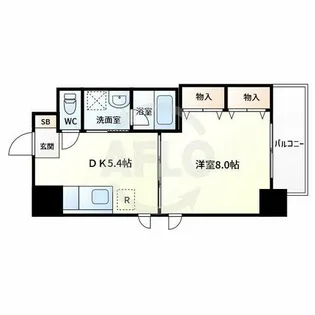 イーストコーストヴィラ【5階】の間取り