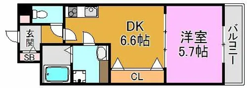ルミエール・フジ【4階】の間取り