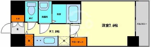 S-RESIDENCE野江【6階】の間取り
