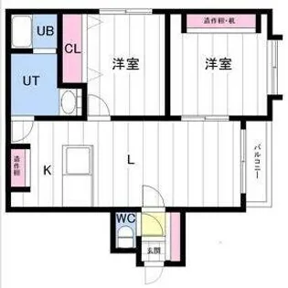 フラット佳月【2階】の間取り