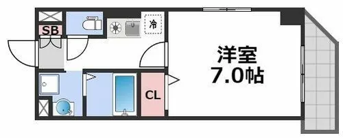 Mプラザ今里弐番館【7階】の間取り