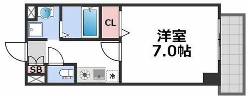 Mプラザ今里弐番館【9階】の間取り