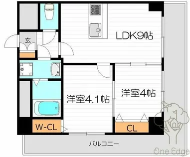トレヴァンス梅田【5階】の間取り