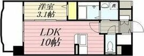 el coco 六ツ角【12階】の間取り