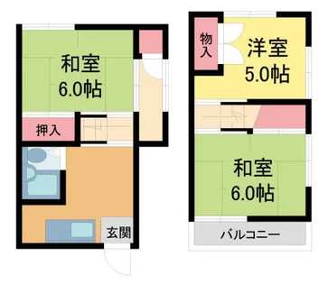 兵庫県川西市小花1丁目【一戸建】の間取り
