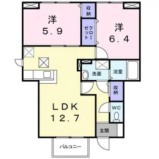 大阪府東大阪市衣摺3丁目【アパート】の間取り