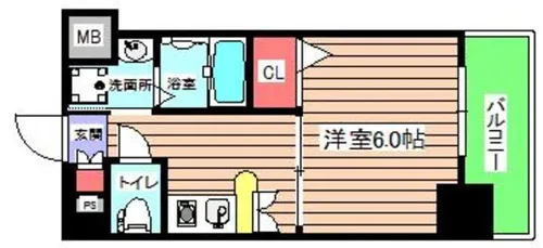 エステムプラザ梅田扇町公園パークランド【2階】の間取り