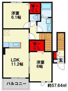 ソレイユ ランコントル【2階】の間取り