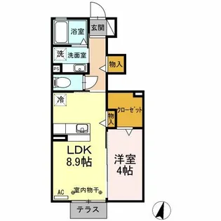 AXIS B【1階】の間取り