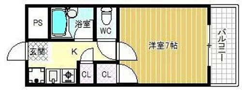 サウスビュウハイツ【2階】の間取り