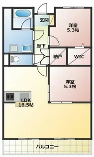 エムロード【303号室】の間取り