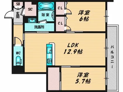 シャーメゾン カーサレジオ【3階】の間取り