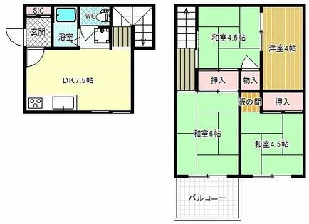シャトールメール【2階】の間取り