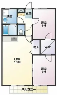 アリスト・ヴィラK A棟【201号室】の間取り