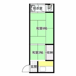 リバーハイツ東新町【1号室】の間取り