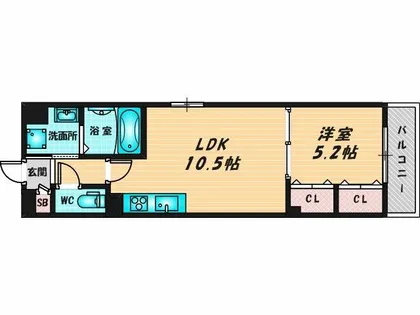 フォレストクリエオーレ枚岡弐番館【3階】の間取り