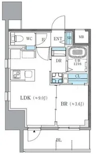 ザ・レジデンスパーク栄【5階】の間取り