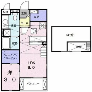 ミニヨン ポルテ【2階】の間取り