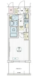 エステムコート名古屋金山ミッドクロス【7階】の間取り